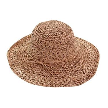 Imagem de VALICLUD 1 chapéu de palha de verão, chapéu amplo, chapéu para férias de praia
