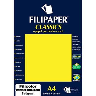 Imagem de Filiperson Classics Papel Pérola para Trabalhos Manuais, Amarelo, A4