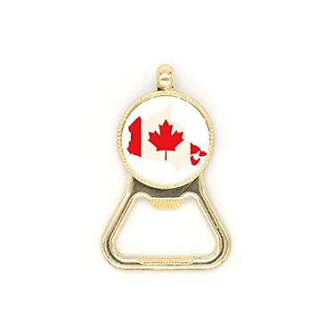 Imagem de Chaveiro de aço inoxidável com símbolo de bordo vermelho da bandeira do Canadá