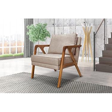 Imagem de Poltrona Estofada Decorativa Sala Quarto Escritório Leitura Ametista (Areia)