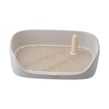 Imagem de Generic Banheiro para cães Bandeja de treinamento Potty Trainer Almofadas de treinamento Titular Comadre Apartamento Caixa de areia para animais de estimação, Cinza 48x37x13cm