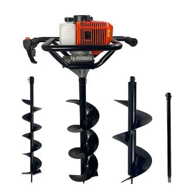 Imagem de Perfurador de Solo Gasolina 52cc 2,5HP com Brocas 80x15 + 80x20 + 80x30cm + Extensão 60cm Carbon Fak