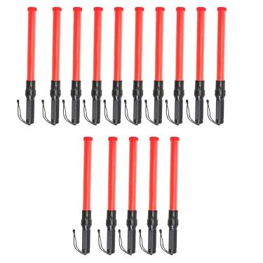 Imagem de Bastao Sinalizador Kit 15 Unidades Estacionamento Sinalizaçao Aeroporto Obra Estrada Rua Avenida Transito Fiscalizaçao