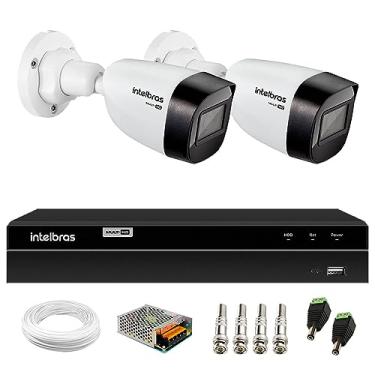 Imagem de Kit 2 Câmeras Intelbras VHD 1130 B HD 720p Bullet com Lente 2.8mm Visão Noturna 30m Resistente à Chuva IP67 + DVR Intelbras MHDX 1204 4 Canais