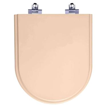 Imagem de Assento Sanitario Fechamento Lento Carrara Rosa Floral Para Vaso Deca