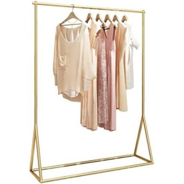 Imagem de Expositor De Roupas, Trilho Para Roupas Pesadas, Rack De Secagem De Metal, Fácil De Retirar/capacidade De Carga Forte, Adequado Para Shoppings/lojas De Roupas/ouro/150 * 160 Cm,Pleasant63
