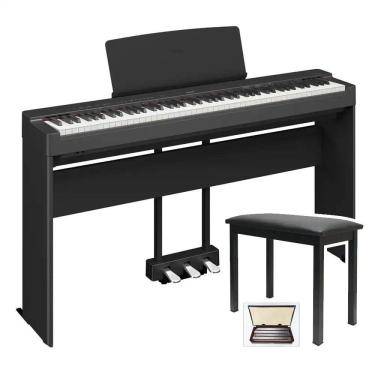 Imagem de Piano Digital Yamaha P-225 - 88 Teclas GHC Toque Realista + Estante + Pedal Triplo + Banqueta