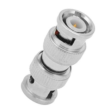 Imagem de 2pcs BNC Macho Ao Adaptador Macho de BNC, Cabeça de Conversão Masculina BNC Conector Coaxial Conector Reto do Adaptador do Acoplador Coaxial