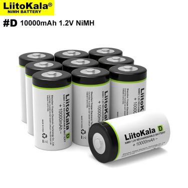 Imagem de Baterias recarregáveis ni-mh d da capacidade enorme da pilha 10000mah da bateria d do tamanho de