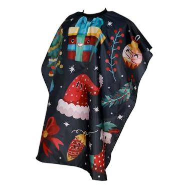 Imagem de Kokiya Avental de Pano de Barbeiro Macio E Reutilizável para Crianças, Capa de Corte de Cabelo com Padrão de Natal para Salão de Tingimento Permanente