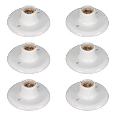 Imagem de Kit 6 Plafonier Plafon E27 + 6 Lâmpadas LED 9w 6500k Branco Frio