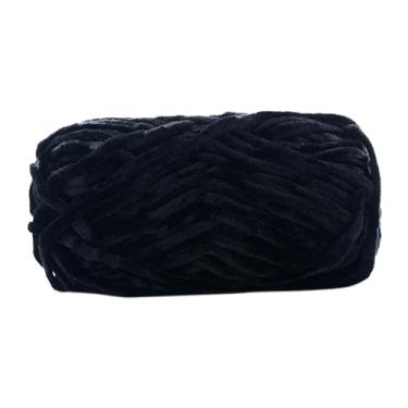 Imagem de Generic Fio de lã grosso super volumoso fio de lã gigante braço comprimento do fio de tricô 87.49 jardas fio volumoso para cachecol artesanal cama para, preto