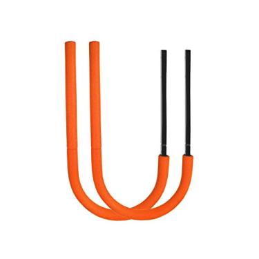 Imagem de FITactic Conjunto de suporte de parede de exibição de metal para prancha de SUP, prancha de surf, wakeboard, kitesurf, snowboard, longboards, gerenciamento de armazenamento de shortboard (laranja)