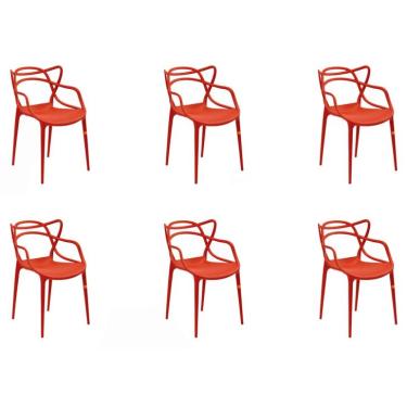 Imagem de Conjunto com 6 Cadeiras Allegra Laranja