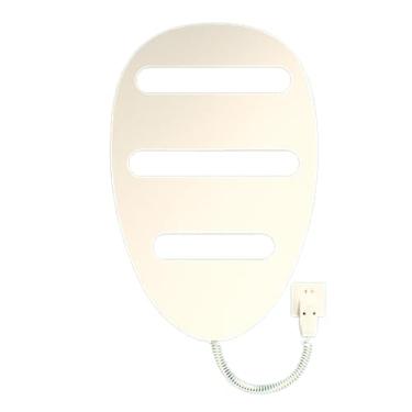 Imagem de Toalheiro de aquecimento elétrico banheiro pendurado na parede trilhos de secagem de grafeno casa liga de alumínio termostato secador suportes plug-in radiador eficiência energética, branco, 48,5 * 75 cm