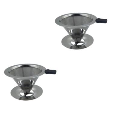 Imagem de DOITOOL 2 Unidades funil de camada dupla de café presente para amantes de café chá gotejador de café funil de gotejamento filtro funil de café água pingando material filtrante