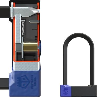 Imagem de PENTAGON Bike U Lock – Patenteado Heavy Duty Anti-Theft Bicycle ULock – Ultra Leve Vendido Seguro Ouro Bicicleta Segurança D Trava com Chaves para Bicicletas Elétricas e Scooters (3,35/18.0 cm)