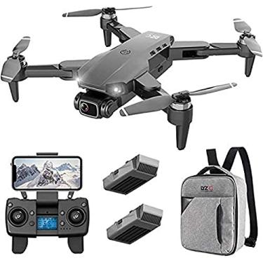 Imagem de Drone GPS com câmera dupla 4K UHD para adultos, zoom 50x, distância RC de 1200M, quadricóptero FPV RC dobrável com 2 baterias, retorno automático para casa, siga-me, preto