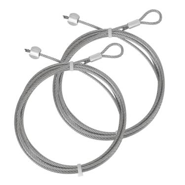 Imagem de Cabo de segurança de aço inoxidável 304 para porta de garagem de 2 m para porta de garagem com mola de torção, extensão de abridor de porta de garagem, cabo de aço de torção, pacote com 2