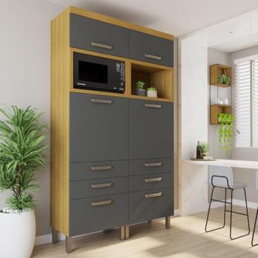 Imagem de Armário 4 Portas 6 Gavetas 100% Mdf Princesa Freijó/grafite