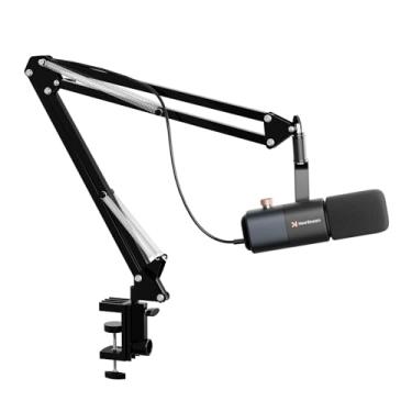 Imagem de Microfone de Podcast NearStream XLR/USB com Braço Boom Resistente, Dinâmico para PC/Mixer de Áudio/PS5/Jogos/Streaming, Estúdio com Cancelamento de Ruído Liga/Desliga, Monitor
