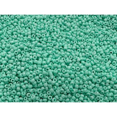 Imagem de Tamanho das contas de sementes: 11/0 50 g (opaco verde-água)