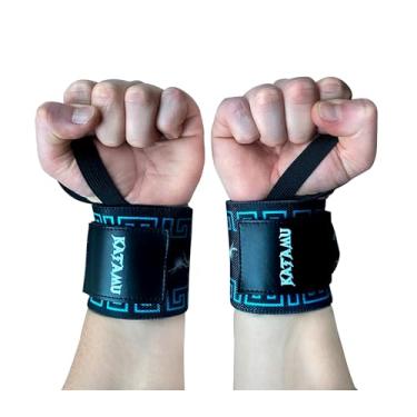 Imagem de Katamu Zeus Wrist Wraps 45,7 cm Suporte de pulso de nível profissional para levantamento de peso, levantamento de peso e musculação – Melhor envoltório de pulso para supino e prensa de ombro com alça