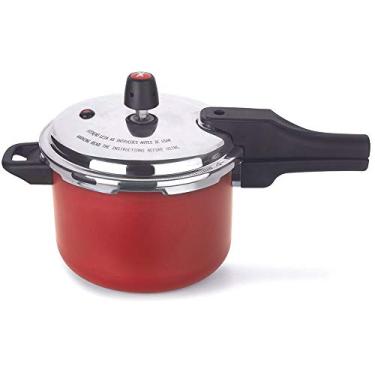 Imagem de Multiflon Panela de Pressão Antiaderente Quartzo 4,5 l Vermelho Linha Versátil Resistente Durável e Saudável