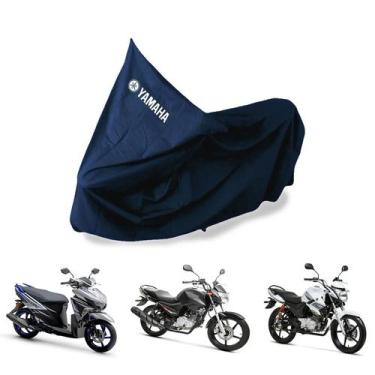 Imagem de Capa Protetora Impermeável Para Moto Yamaha - SPTS, M, Azul-escuro