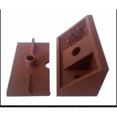 Imagem de 4 Conector Agular Marrom 10 Cantoneira Capa Marrom/branco - comercialo