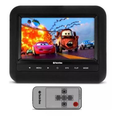 Imagem de Tela Encosto Cabeça Tipo Monitor Techone 7" C/ Controle