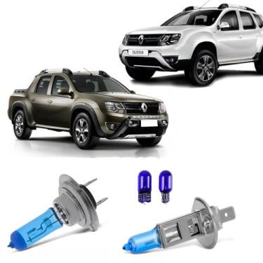 Imagem de Lâmpada Super Branca Farol Baixo H1 Alto H7 Renault Duster / Oroch - T