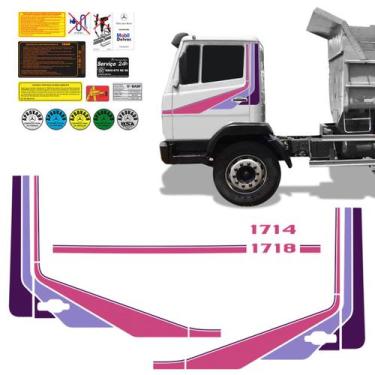 Imagem de Kit Faixa Caminhão Mercedes Benz 1714 1718 Lateral/ Frontal - SPORTINO