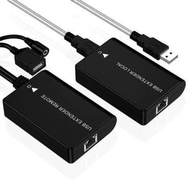 Imagem de Extensor Cabo USB 1.1 por cabo ethernet UTP até 60m com font - HDMatte