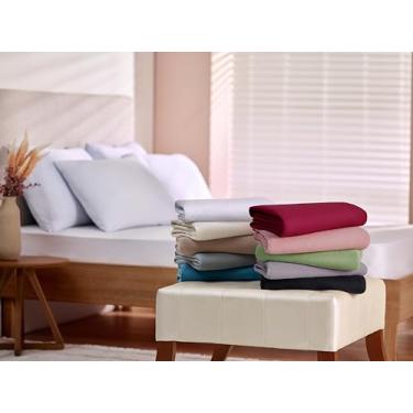 Imagem de Kit 4 Lençol de Malha Solteiro C/Elástico 100% Algodão Rubi (Masculinas)