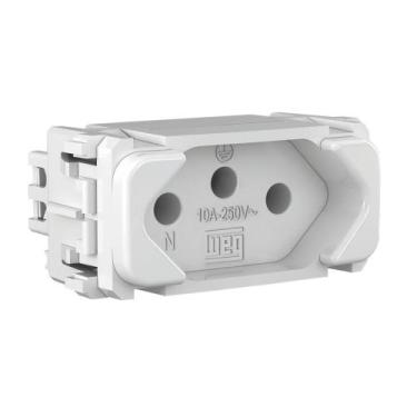 Imagem de Módulo Tomada 2P + T 250V - 20A - Composé Branco - 13203148 - WEG