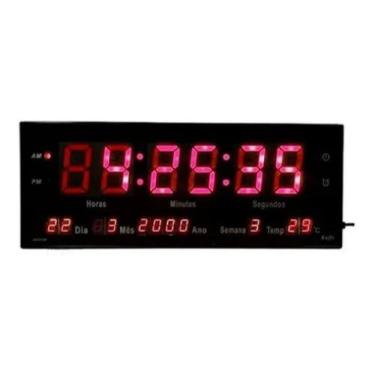 Imagem de Relógio Parede Digital Led Data Mês Ano Temperatura Grande - New, JH-3