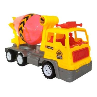 Imagem de Carrinho Caminhão Betoneira de Brinquedo Infantil de Fricção - Futuro 