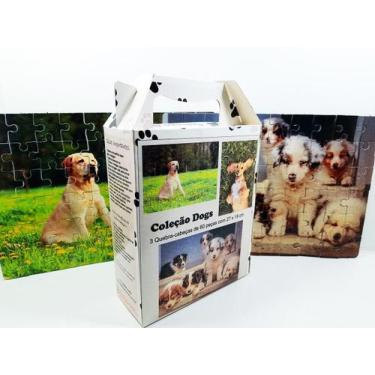 Imagem de 5 Quebra-Cabeça Cognitivo Reabilitação Idosos Cachorro - Coleção TEA e