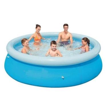 Imagem de Piscina Inflável Redonda 3700L Portátil Reforçada Kit Reparo - Bel, Az