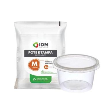 Imagem de Potes Descartáveis 1500ml 24un Redondo Freezer Microondas Empilhavel B