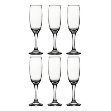 Imagem de Conjunto 6 Taças Champanhe Vidro Lira 210Ml Class Home