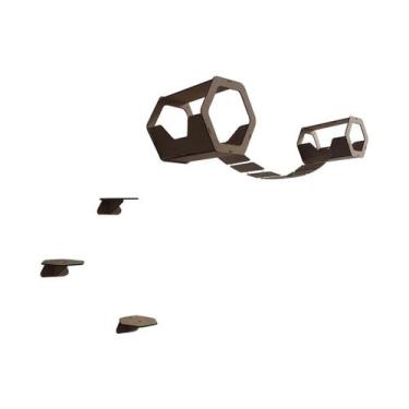 Imagem de Playground Para Gato 6 Peças Em Mdf Ponte Prateleira Degrau - Cia Lase