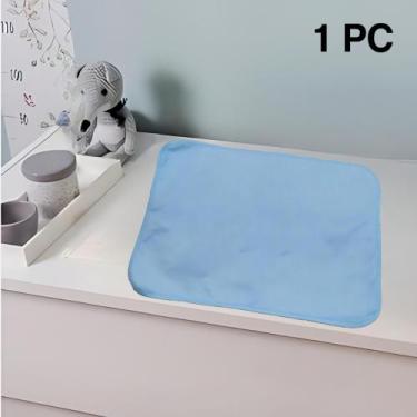 Imagem de 1 Protetor de Colchão 70x50 Absorvente Lavável Azul para Desfralde - V