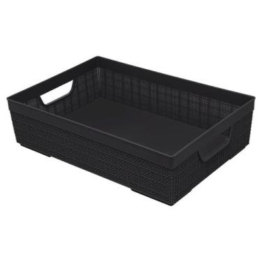 Imagem de Cesto Organizador De Armário Gaveta Lavanderia 5,2 L - Jaguar, Preto