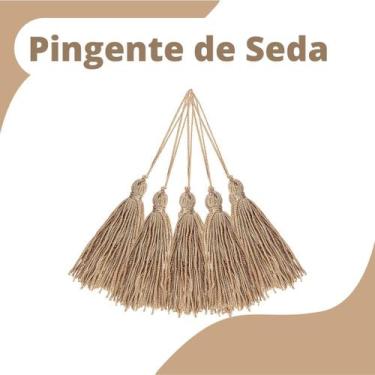 Imagem de Pingente De Seda Tassel - Franja - Bege Areia - Com 50 Unidades - Nybc