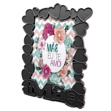 Imagem de Porta Retrato Corações Mãe - Yaay, Preto