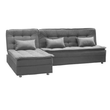 Imagem de Sofá Cama Reclinável 3 Lugares Penélope Cinza Matrix, Chumbo, 3