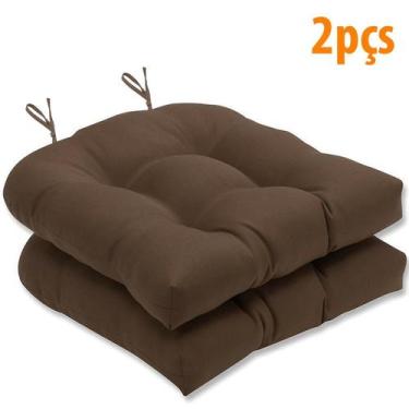 Imagem de Almofada Para Cadeira Futton Solid 40x40cm - 2pçs - FASTLAR, *Marrom
