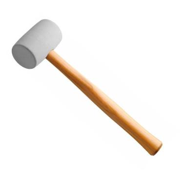 Imagem de Martelo de Borracha 60MM BRANCA 550G CABO MADEIRA 9774 BREMEN